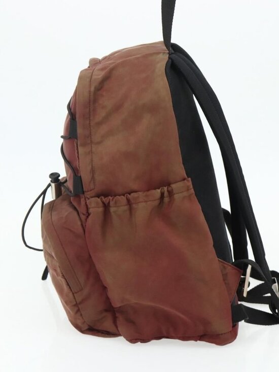 PRADA Backpack Nylon Red Silver Auth 176229 main image 5
